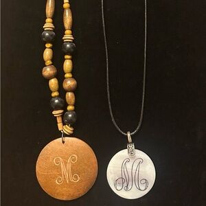 2 “M” Necklaces